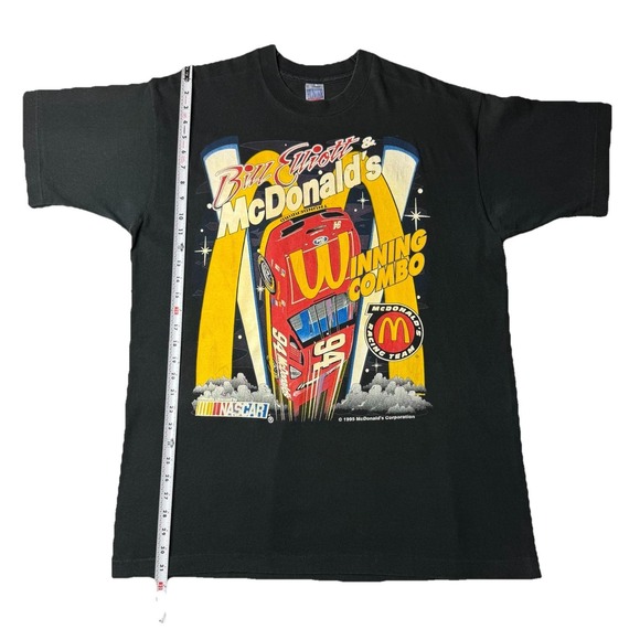 Vintage 90s 1995 Bill Elliott McDonalds NASCAR Size XL USA Single Stitch Racing - Picture 1 of 8